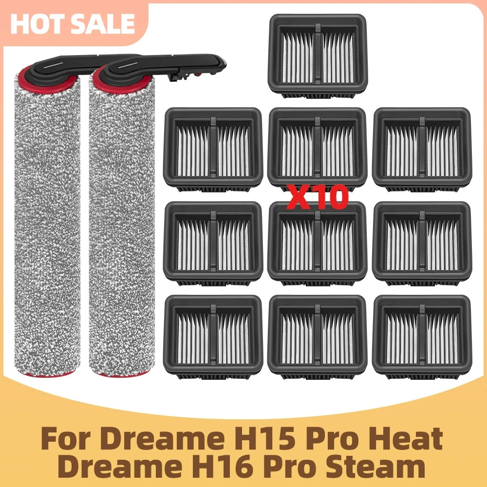 Dành Cho Dreame H15 Pro Nhiệt / Dreame H16 Pro Hơi Nước Hút Chân Không Con Lăn Bàn Chải Lọc Phụ Kiện