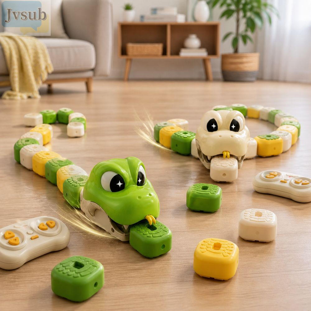 JVSUB Đồ chơi từ tính rắn tham lam, Rắn điều khiển từ xa động vật hoạt hình điều khiển từ xa, Bộ sưu