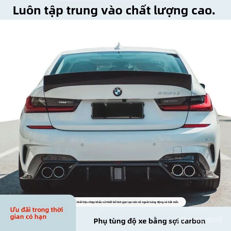 Ốp cản sau Carbon phong cách C cho BMW 3 Series G20 G28 2019-2022
