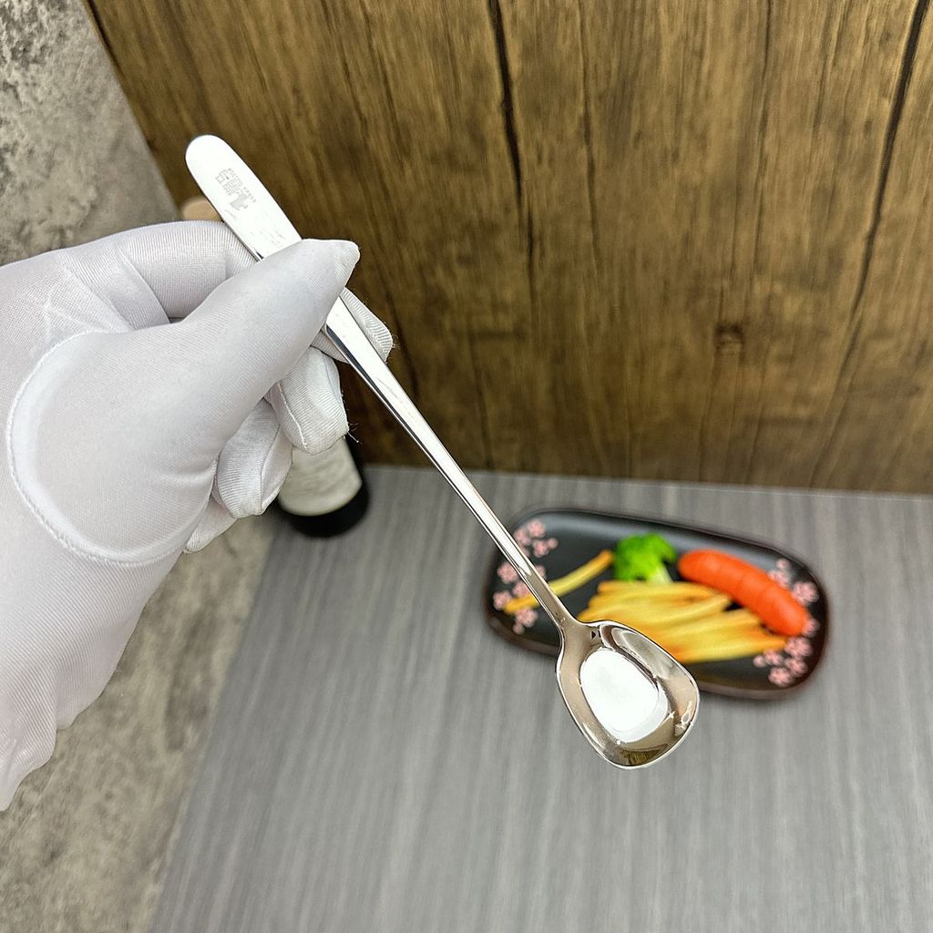 Thép không gỉ 304 Cực Dài Thìa Đá Khuấy Thìa Muỗng Cốc Tay Cầm Cực Dài Thìa Bàn Thìa Influencer IW5M