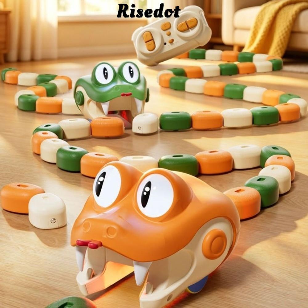 Đồ chơi rắn điều khiển từ xa RISEDOT, Đồ chơi rắn điện hai chế độ điều khiển từ xa, Mắt xoay sáng mắ