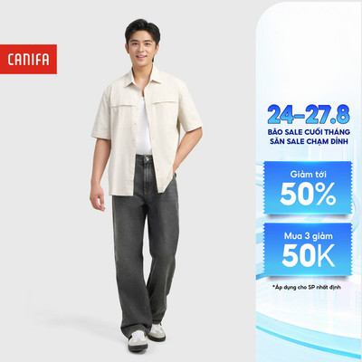 Áo sơ mi nam CANIFA ngắn tay 8TH26S004