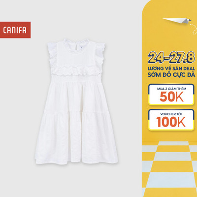 Váy liền bé gái cotton CANIFA điệu đà dễ thương 1DS26C006