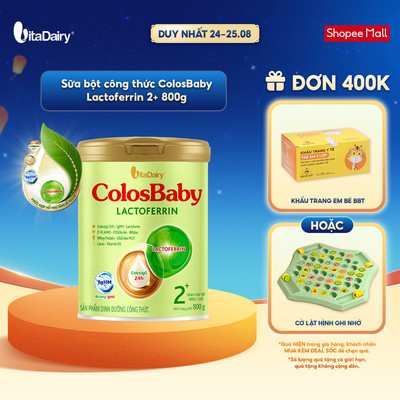 Sữa bột ColosBaby Lactoferrin, bổ sung kháng thể 2+ - Lon 800g
