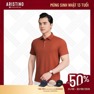 Áo Polo Nam Aristino Busines Regular Fit 48% Cotton Kết Hợp 4% silk Hạn Chế Nhăn, Bóng Mịn 1PS034AS3