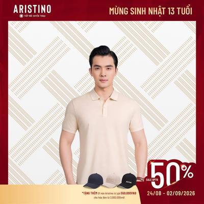 BST Đan Lát Áo Polo Nam Aristino Mercerized cotton Co Giãn thấm hút mồ hôi Regular Fit APS003AS1