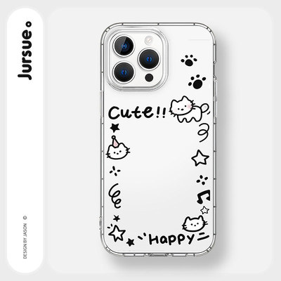 JURSUE Ốp lưng dễ thương đẹp hoạt hình độc lạ ngầu ngộ nghĩnh nữ chống sốc chống bẩn mềm cho iPhone 18 17 Air 16 15 14 13 12 11 PRO MAX SE 2020 X XR XS ip 8 7 Plus kute MZ5070785