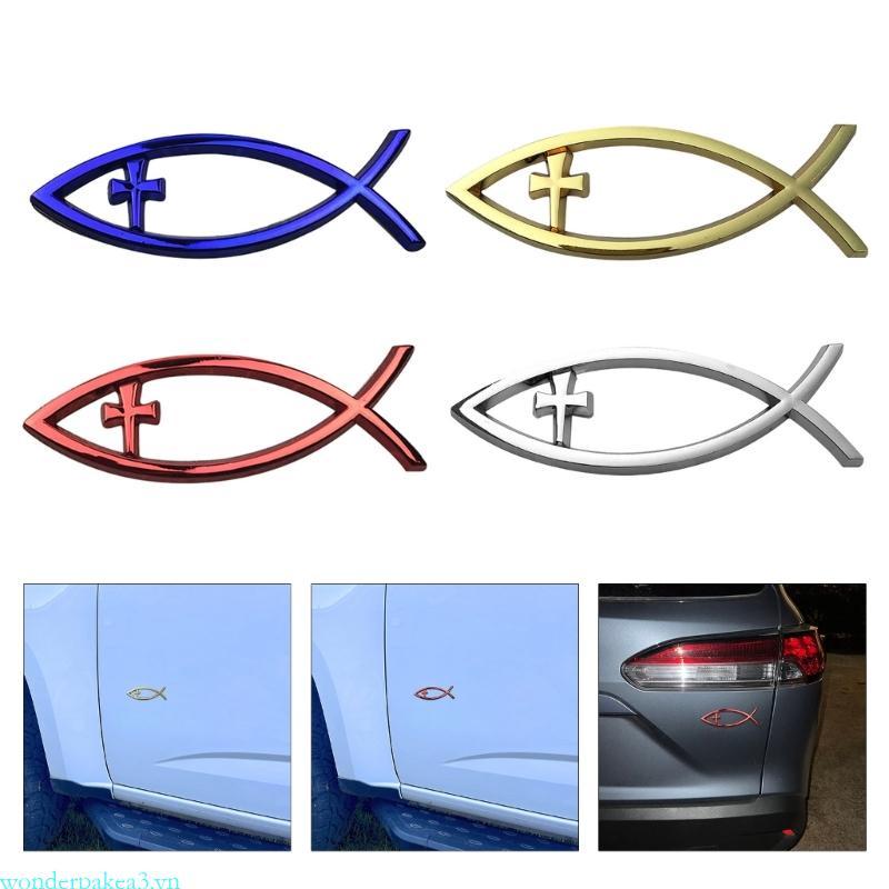 Wonderpakea3 Savior Fish Symbol Decal Faith Dựa Decal cho hành lý ô tô Thiết bị điện tử