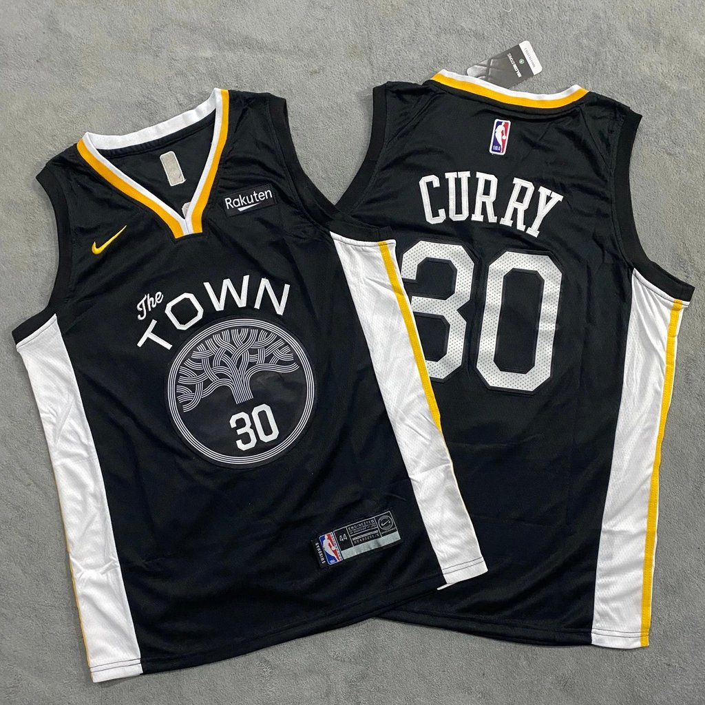 Cà ri No. 30 City Limited Jersey Warrior Black Jersey Áo thêu NBA