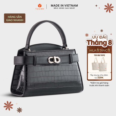 Túi Yuumy (Thời trang nữ size 19 phối khóa xoay - Túi đeo chéo da Verein YN232)