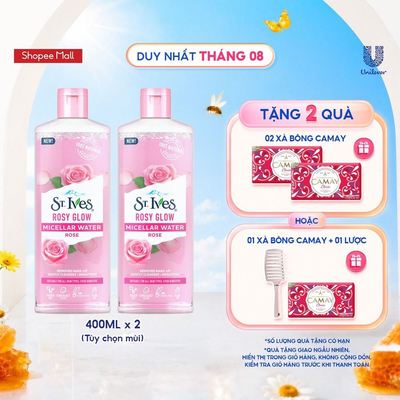 [SẢN PHẨM MỚI] Combo 02 Nước tẩy trang St.ives Micella 400ml (Tùy chọn)