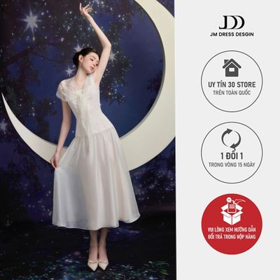 Đầm Xuân Hè Dáng Dài Maxi Kèm Khăn 1S37.2607. Đầm Maxi Thanh Lịch, Đầm Dự Tiệc Cao Cấp, Thời Trang Thiết Kế JM Dress