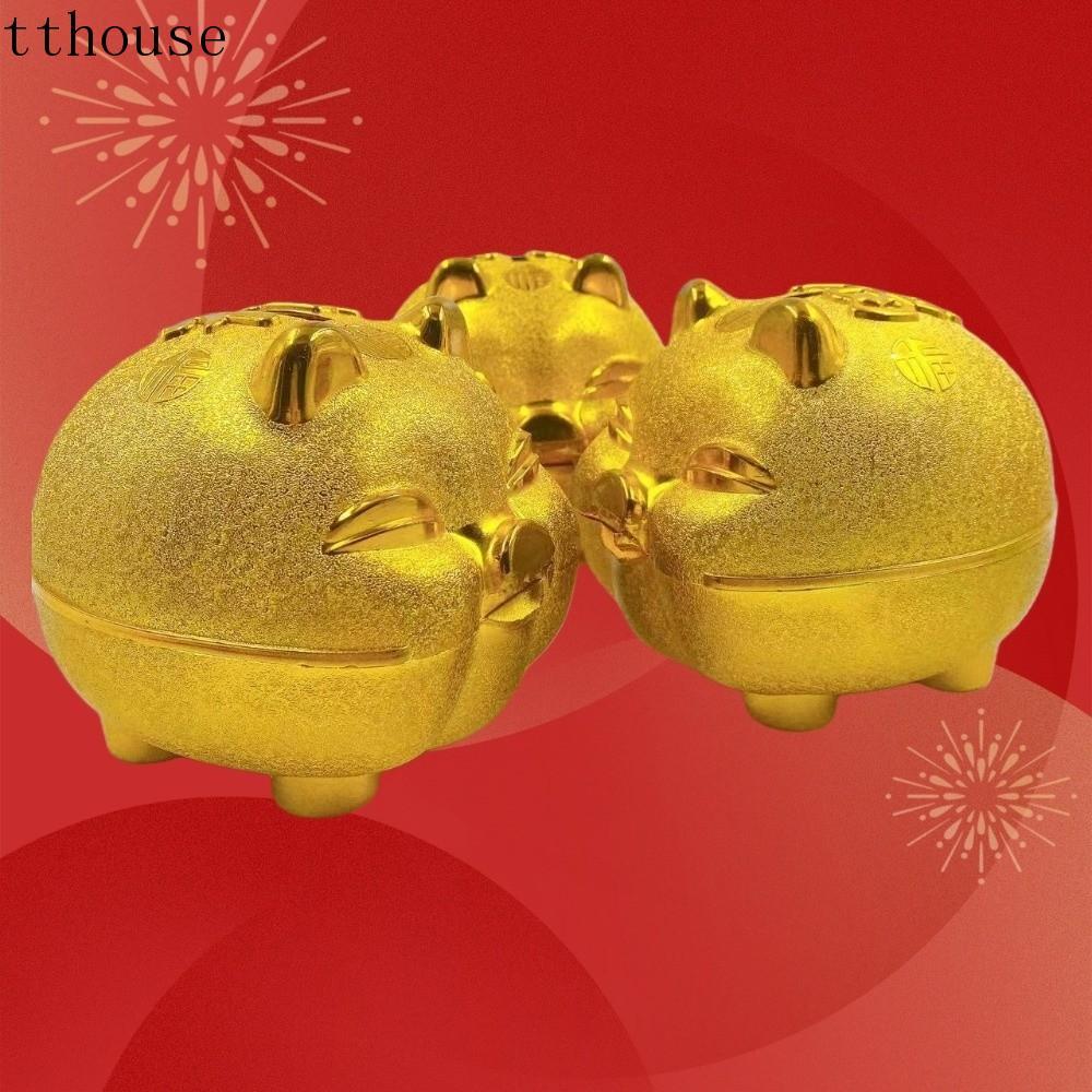 TTHOUSE Lợn Nhựa Heo Đất, Mờ Động Vật Lợn Tiền, Lợn Nhựa Trang Trí Dày Đồng Xu Hộp Tiết Kiệm Nhà