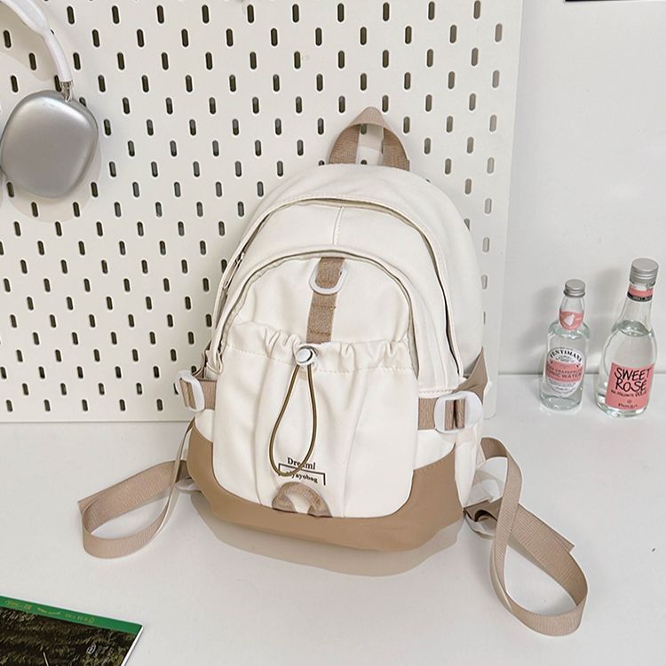 Vải Nylon Đơn Giản Nhẹ 2026 Ba Lô Phong Cách Mới Sinh Viên Đại Học Lớp Học Túi Đi Học Dung Tích Lớn Ba Lô Đi Lại