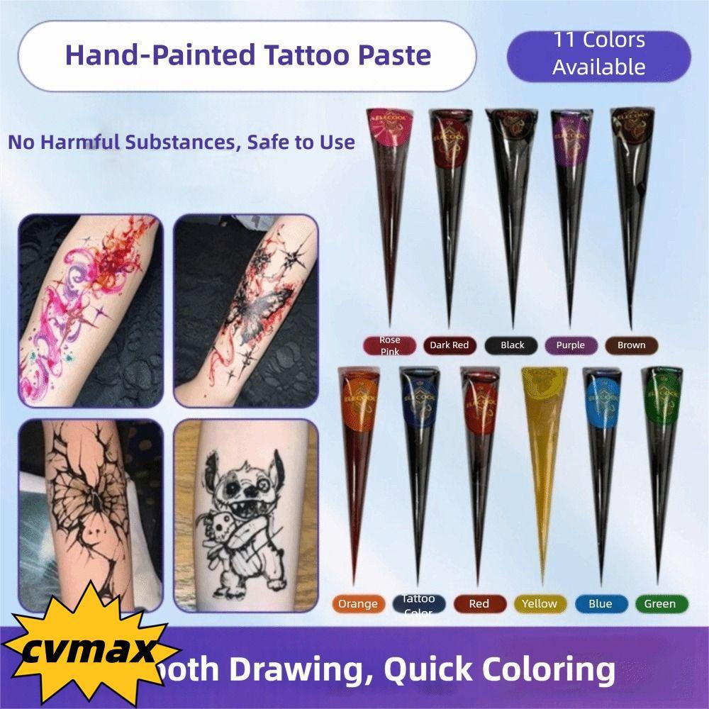 Kem Xăm Henna CYMX, Kem Henna Dán Tạm Thời Bán Vĩnh Viễn, Kem Henna Nâu Đen Dễ Sử Dụng Kem Henna Nâu
