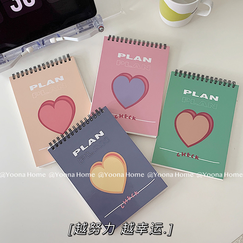 Đồng hồ 100 ngày tự làm Dòng thời gian Hàng có sẵn Hàn Quốc maz * * zy Coil Book Blue Green Plan Boo