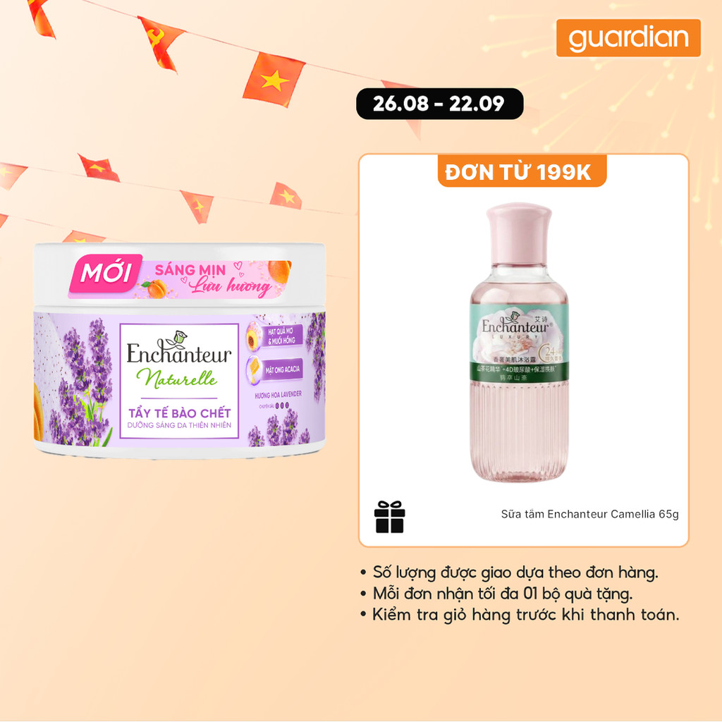 Tẩy Tế Bào Chết Sáng Da Enchanteur Naturelle Hương Hoa Lavender 250G | Guardian Việt Nam