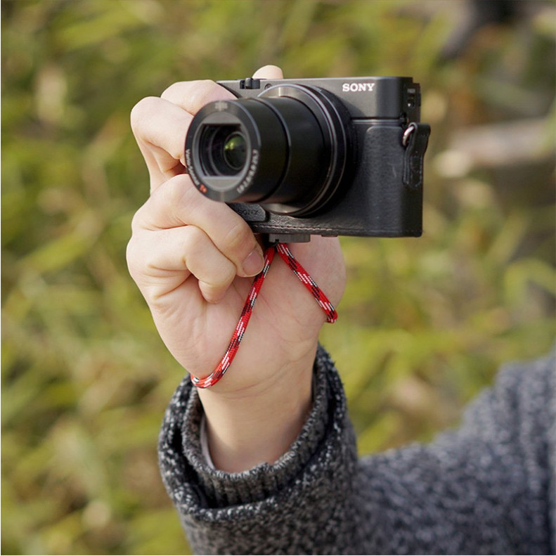 Ba Lô Bện RX100 Dây GR G9X Micro Đơn Camera Dây Polaroid Cổ Tay Móc Khóa Sling Dây Tay