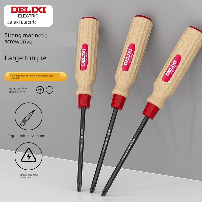 Bộ tuốc nơ vít Delixi Phillips Flat Nhỏ Dụng cụ gia dụng Tua vít có độ cứng cao Tua vít đa chức năng