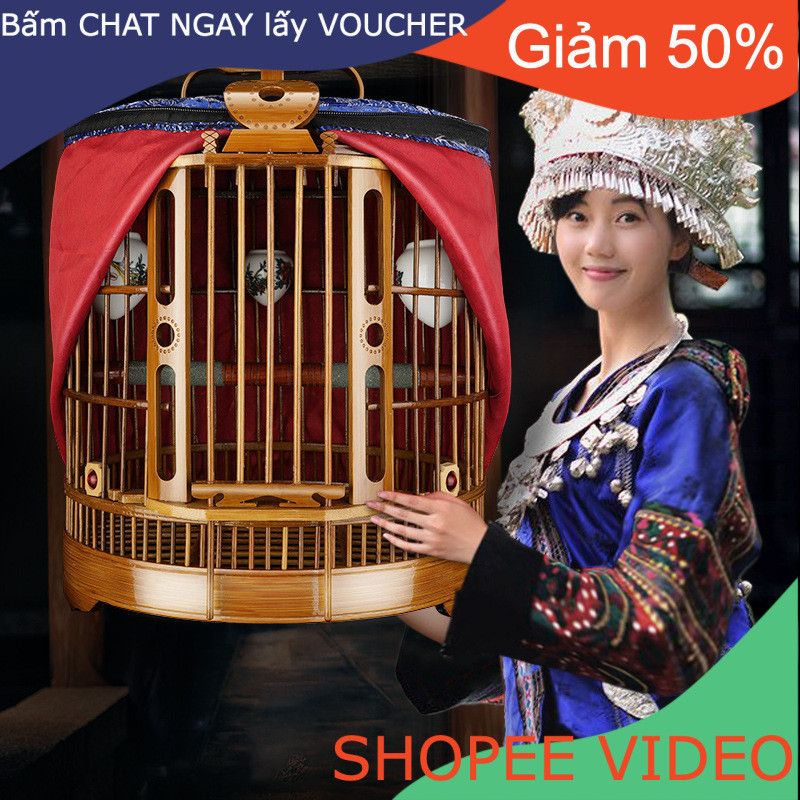 (Order giảm 10%) Guizhou Kaili Eyebrows Lồng ba da thủ công bằng tre già tốt bằng tre lớn Myna Myna 