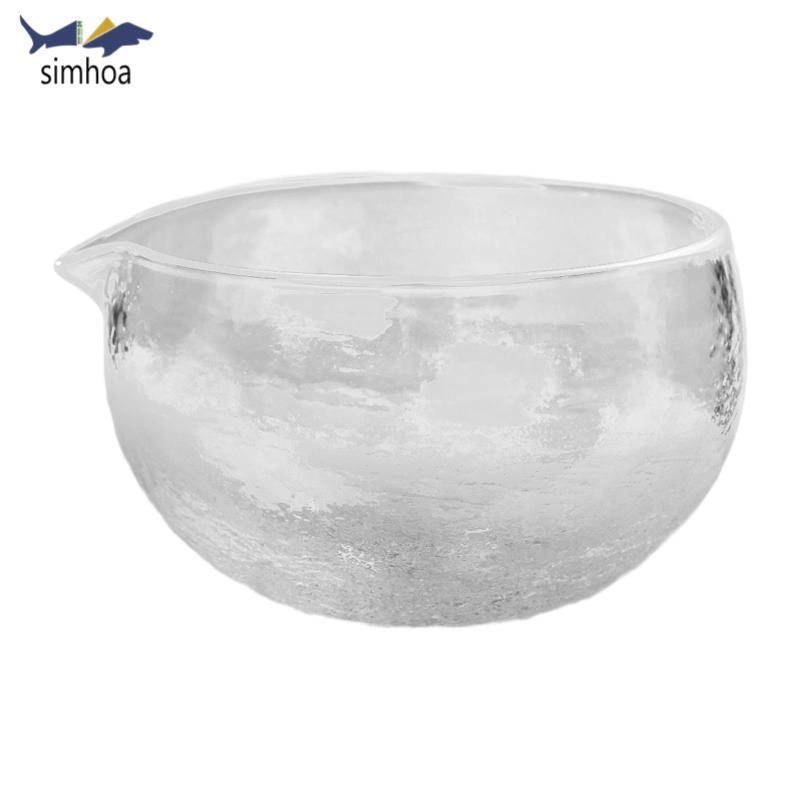 Bát Matcha thủy tinh Lễ Matcha Chawan có vòi Quà tặng Nhật Bản Trà xanh chịu nhiệt Chawan cho bữa ti