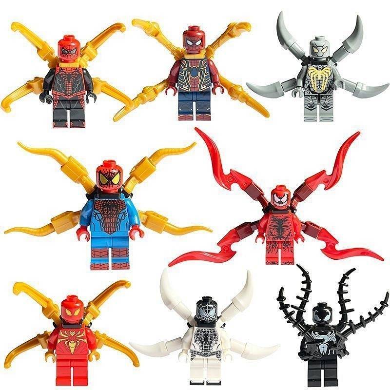 New Super Hero Spider-Man Doll Doll Toy Children's Educational Building Blocks Toy EmoG
