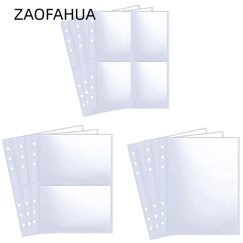 ZAOFAHUA Photocard Tay áo, A5 Size 6 Ring Photocard Binder, K-pop Photocard Binder Multi-Pockets Alb