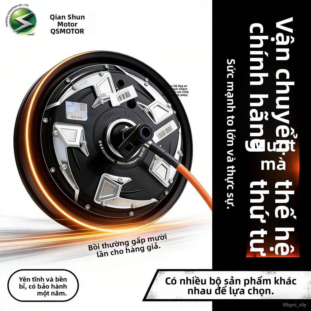 Motor QS Motor 4 đời 10/12 inch 1500W 2000W 3000W tiết kiệm điện chính hãng, công suất thực, bán chạ