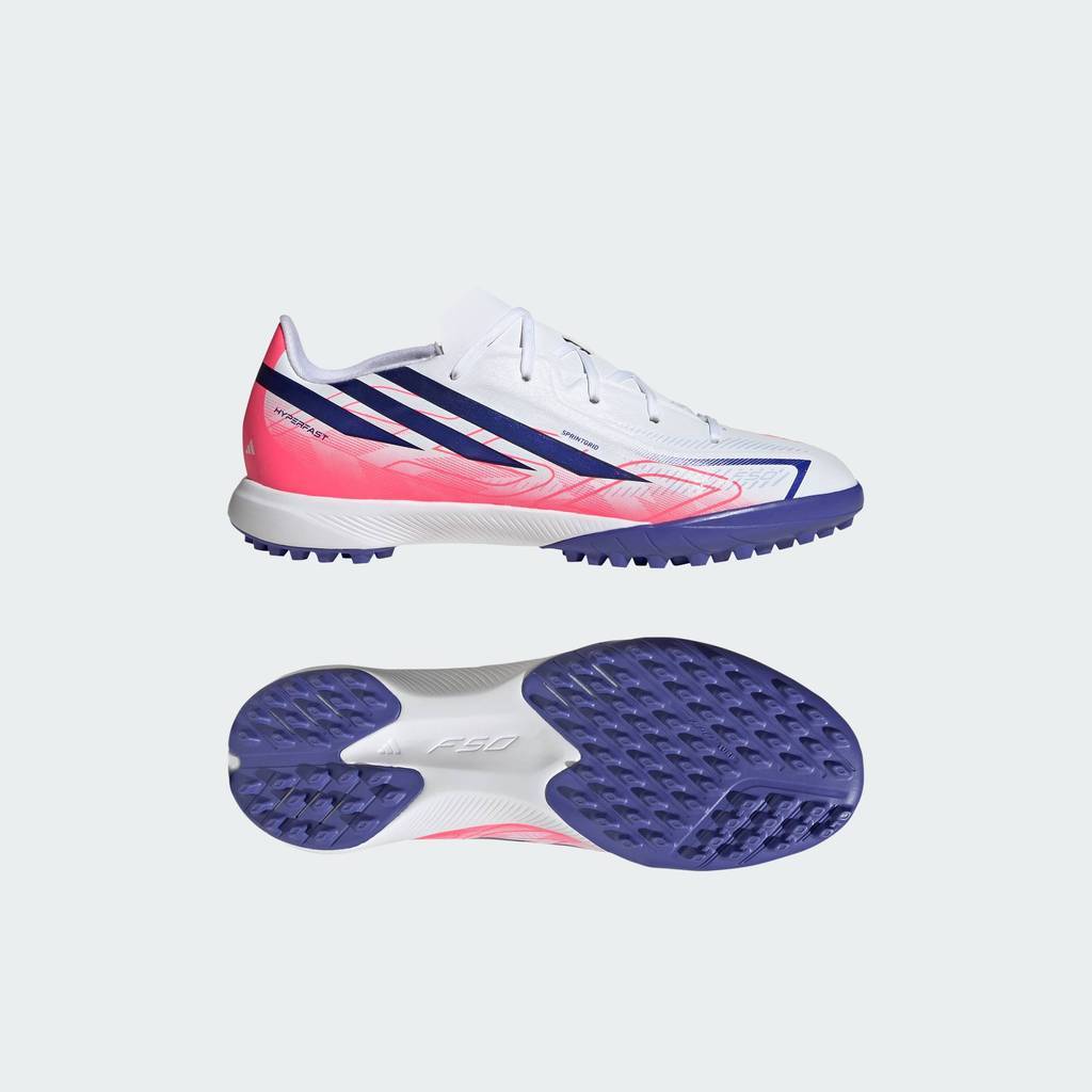 adidas Football F50 Hyperfast League Turf Football Boots Kids Unisex White KK1321