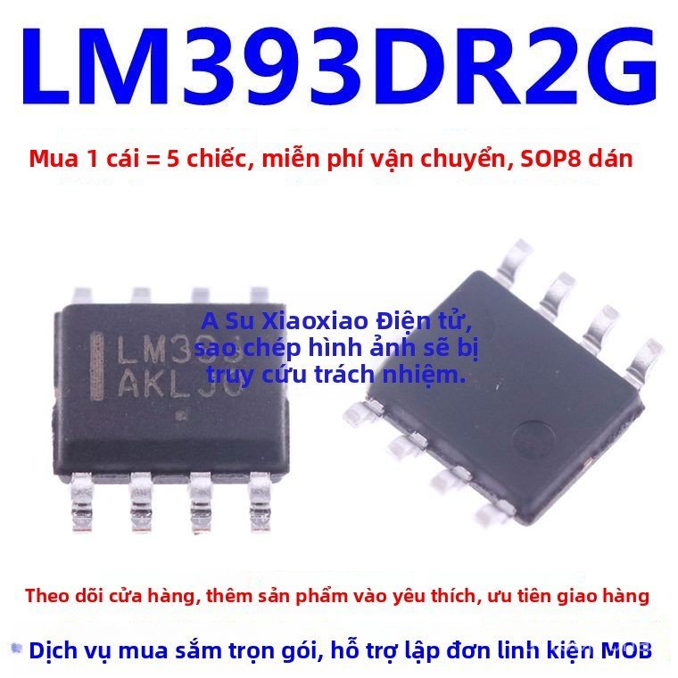 Chip so sánh điện áp LM393DR2G LM393 dán SOP8 nguyên bản bán chạy giao nhanh