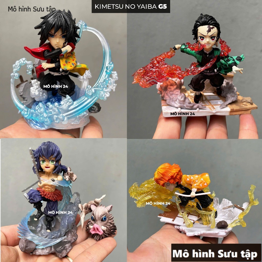 Mô hình nhân vật Kimetsu no Yaiba G5 studio nhựa PVC Tanjirou Giyuu TOmioka Inosuke zenitsu G5 chibi