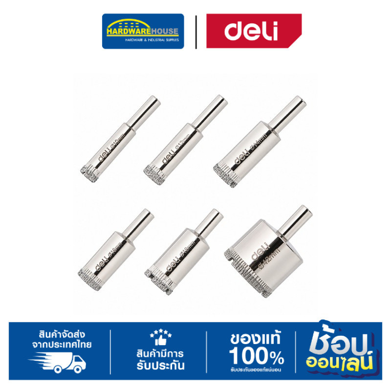 Máy cưa lỗ kim cương DELI Nhiều mẫu 10 12 14 16 18 42mm BKK100-E1 BKK120-E1BKK140-E1 BKK160-E1 BKK18
