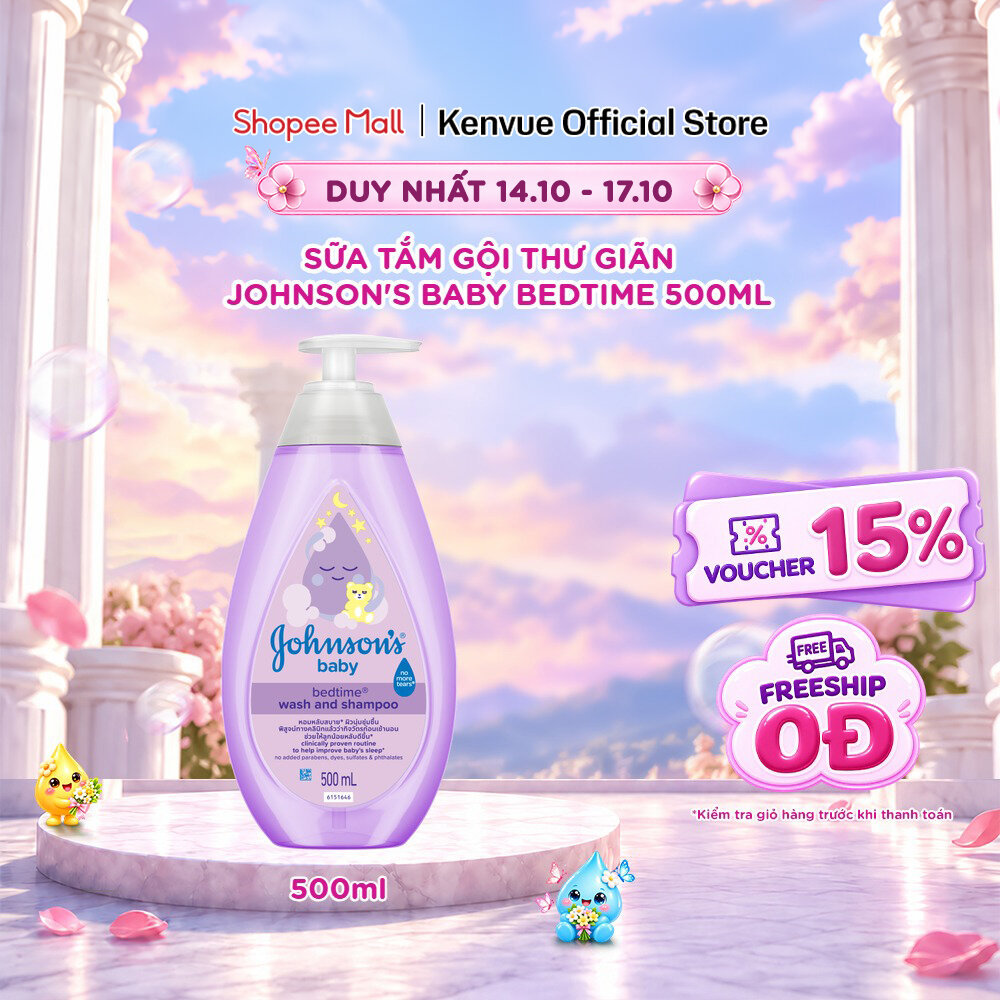 Sữa Tắm Gội Thư Giãn Johnson's Baby Bedtime 500ml
