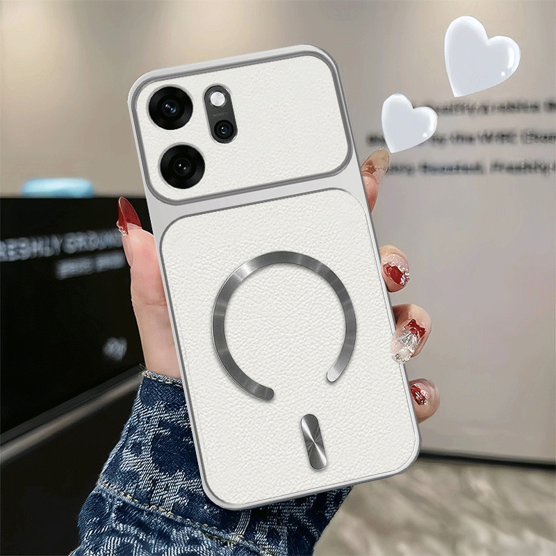 Ốp Lưng Cho OPPO Reno 14F Ốp Điện Thoại Thiết Kế Mới Với Cuộn Dây Từ Tính Ống Kính Lớn Cửa Sổ Chống Sốc Vỏ