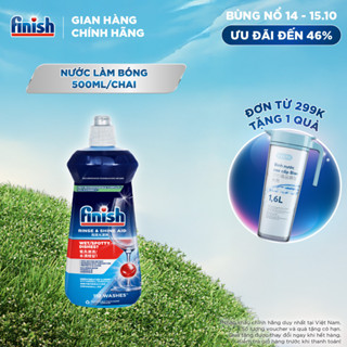 Nước Làm Bóng Chén Bát  Finish Rinse & Shine Aid - chai 500ML