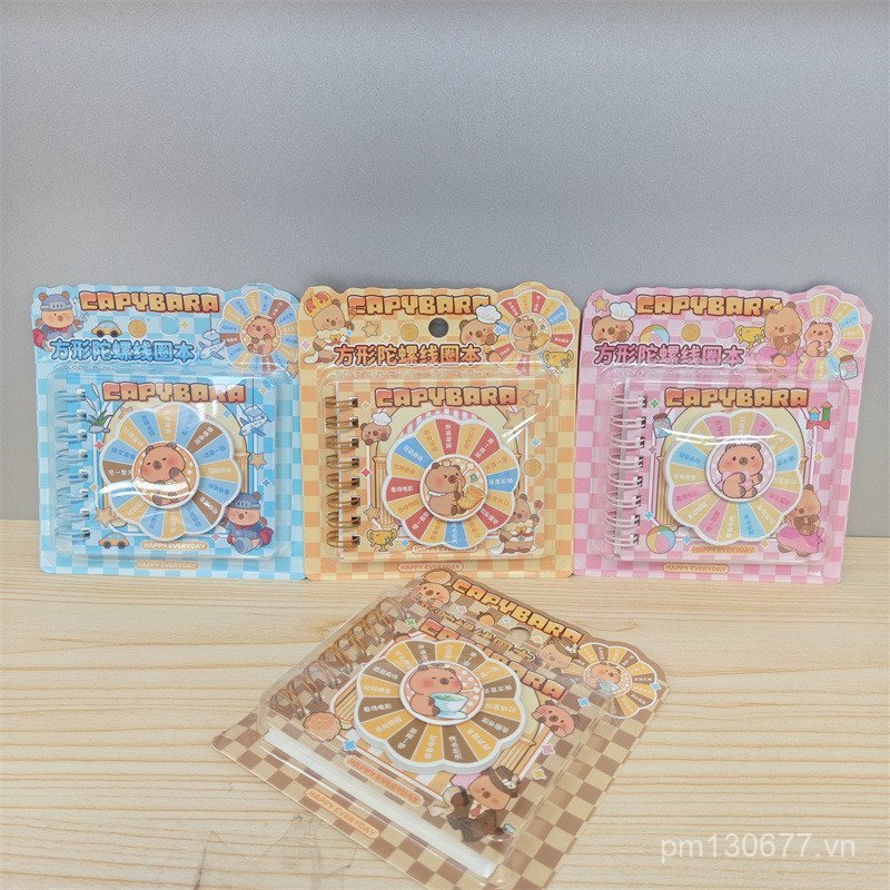 Thẻ Vuông Da Notepad Giải Nén Top Mini Pocket Turn Capybara Coil Book Phật Giáo Ngoại Thương Bala An