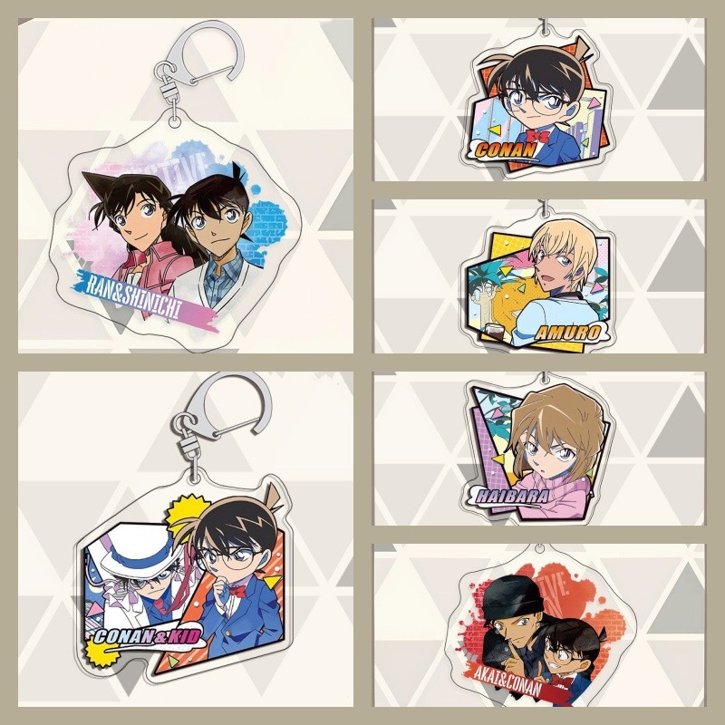 Hot Anime Conan Edogawa Key Chain Acrylic Keychains Key Ring Accessories Backpack Pendant  gift for 