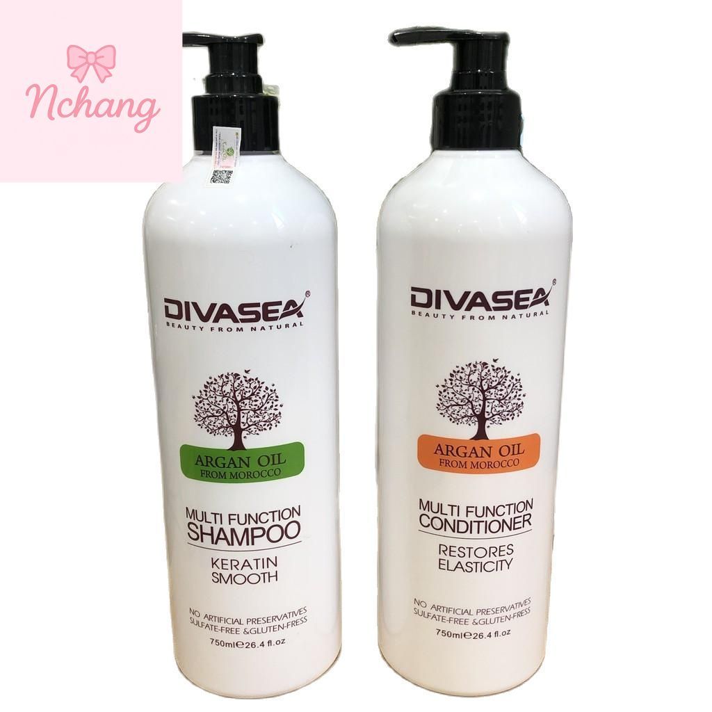Dầu gội đa năng, ngăn ngừa và giảm gàu Divasea Argan Oil From Morocco 750mlx2 NC
