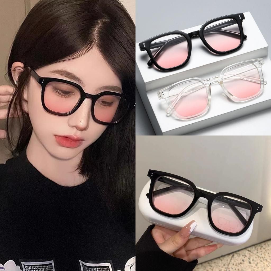 Kính má hồng nữ giả cận thời trang phong cách Hàn Quốc mắt kính Ombre hồng Hottrend 2023 đẹp giá rẻ 