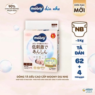  Bỉm dán Bỉm quần Moony Dịu Nhẹ Moony Natural Moony trắng siêu cao cấp cho Bé 