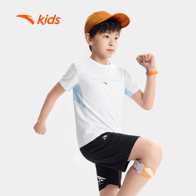 Anta Kids Áo Thun Bé Trai Ngắn Tay thể Thao Thoáng Mát, Khô Nhanh, Thoải Mái Vận Động A72625127
