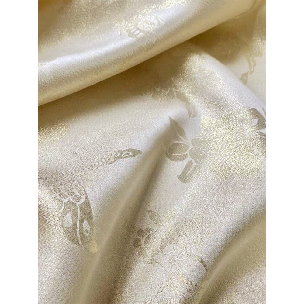 Lụa Dệt Vàng Jacquard Lụa Bướm Tình Yêu Hoa Tất Cả Lụa Hanfu Sườn Xám Chất Liệu Áo Choàng Chất Liệu 