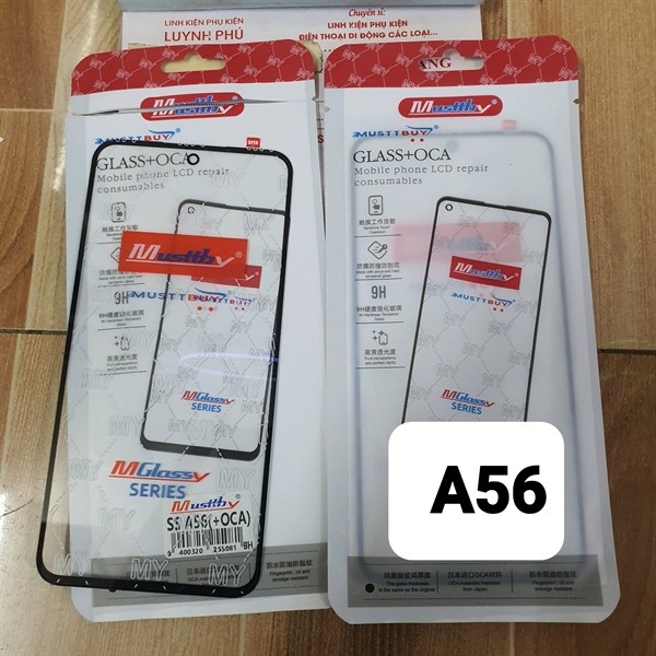 Kính ép liền keo sam sung A56/A36