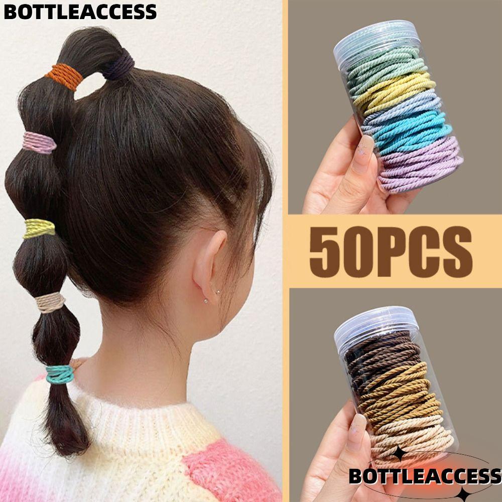 CHAICESS 50 Dây buộc tóc, Dây buộc tóc co giãn mạnh, Dây buộc tóc Twill màu kẹo