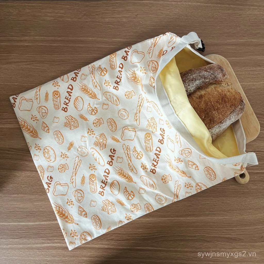 2-PackReusableBeeswaxBreadBags (12.6 "x17") -LinenStorageforHomemadeSourdough & Pastries