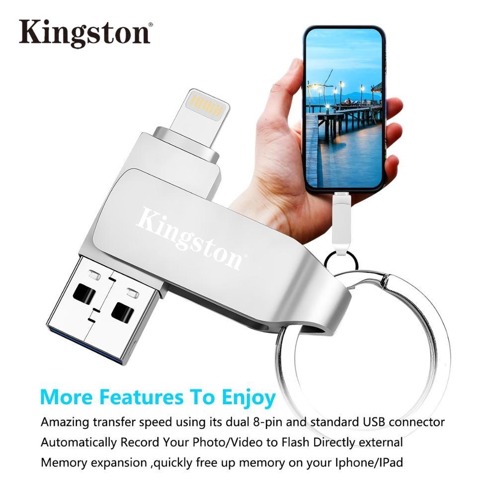 Kingston 2 trong 1 Otg Pendrive 1TB USB Flash Drive 512GB USB Thumb Drive cho iPhone Pendrive Lưu tr