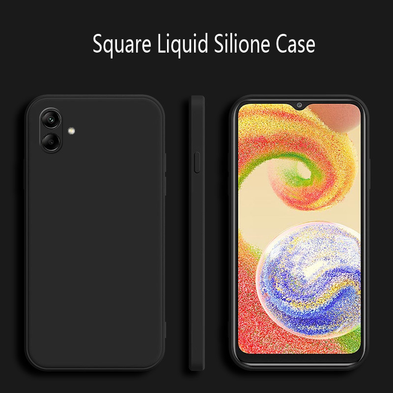 Ốp Điện Thoại Silicon Vuông Cho Samsung Galaxy A04 A04E M04 F04 A05 M05 F05 M06 F05 A06 Bao Ống Kính