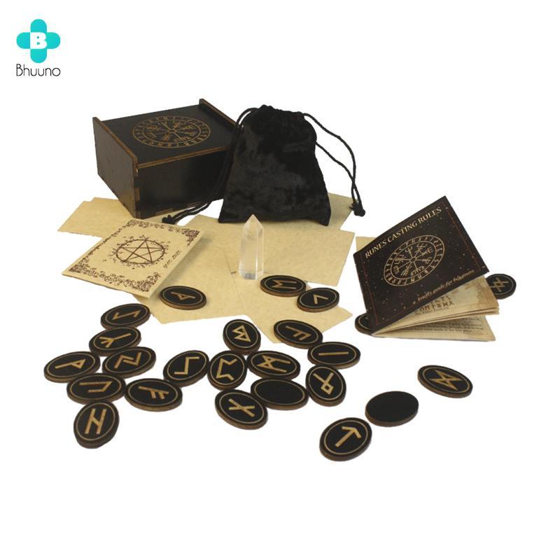 Gỗ Runes Bộ Elder Rune Set Runic Bảng Chữ Cái Cho Người Mới Bắt Đầu Phù Thủy Đồ Dùng Phù Thủy 25 Miế