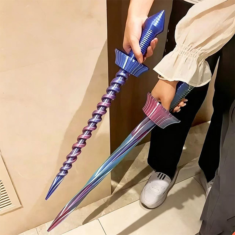 68cm 3D In Hình Xoắn Ốc Có Thể Thu Vào Đồ Chơi Thanh Kiếm, Đồ Chơi Kính Thiên Văn Chuyển Màu Sắc, Đồ