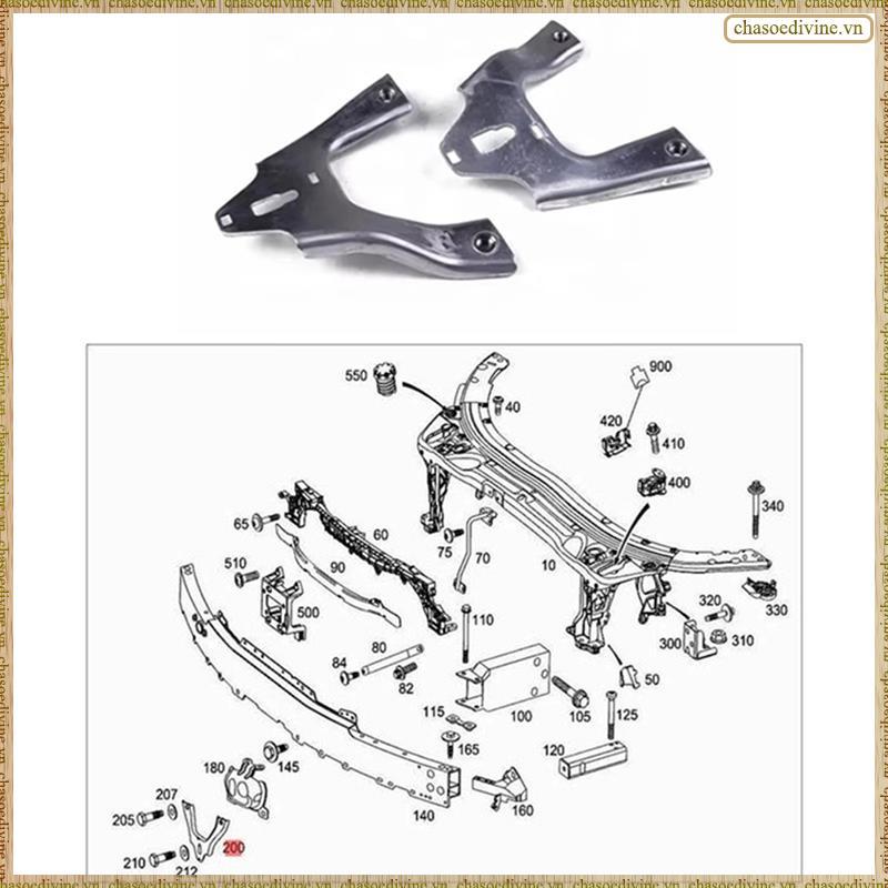[K O G X] 2056204000 2056204100 Hỗ trợ miếng đệm khung giữ cho - C-Class W205 C300 C400 C43 2015-202